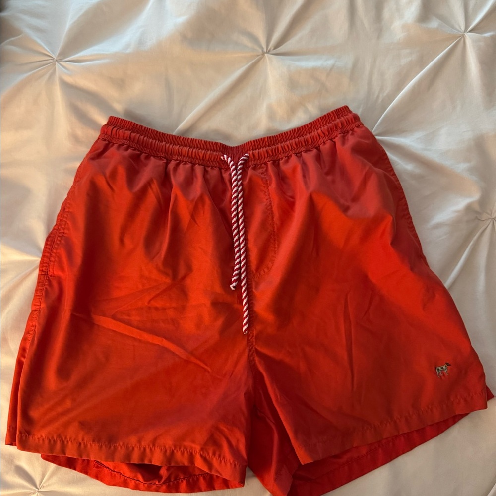 Southern Proper Red Swim Trunks Quick-Dry Elastic Waist
